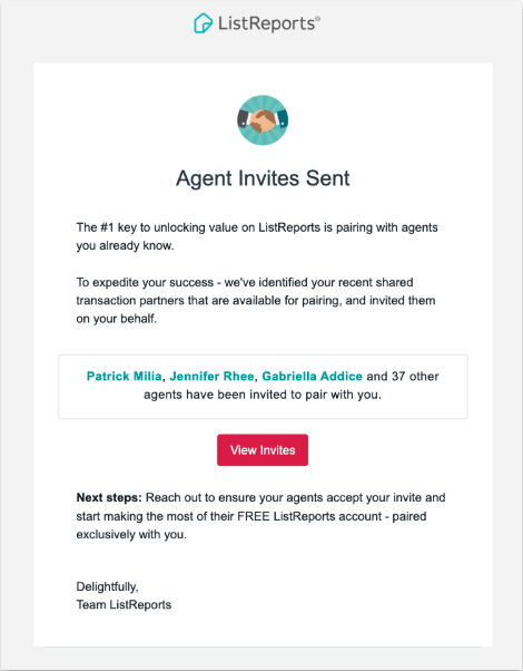 Invitation email